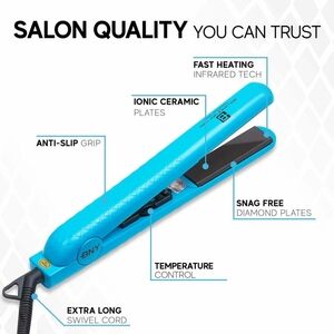 Original Ceramic iron|Hair Straightener Curler 2 in 1|450° 1.25 Inch